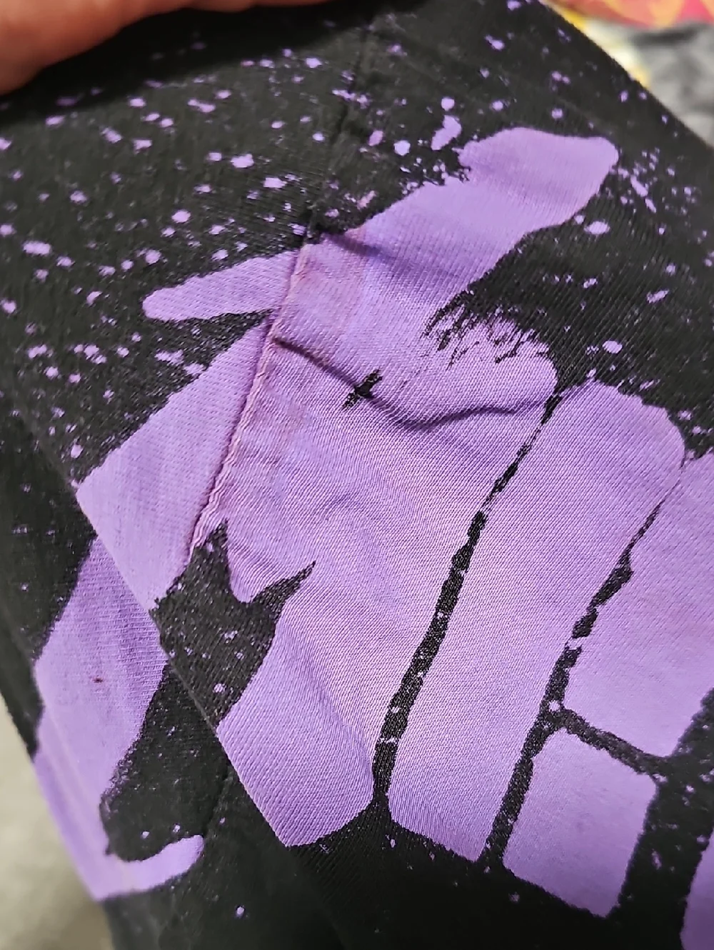 Electric Circus Distressed Metallica Band Graphic T-Shirt Black/Purple XXL